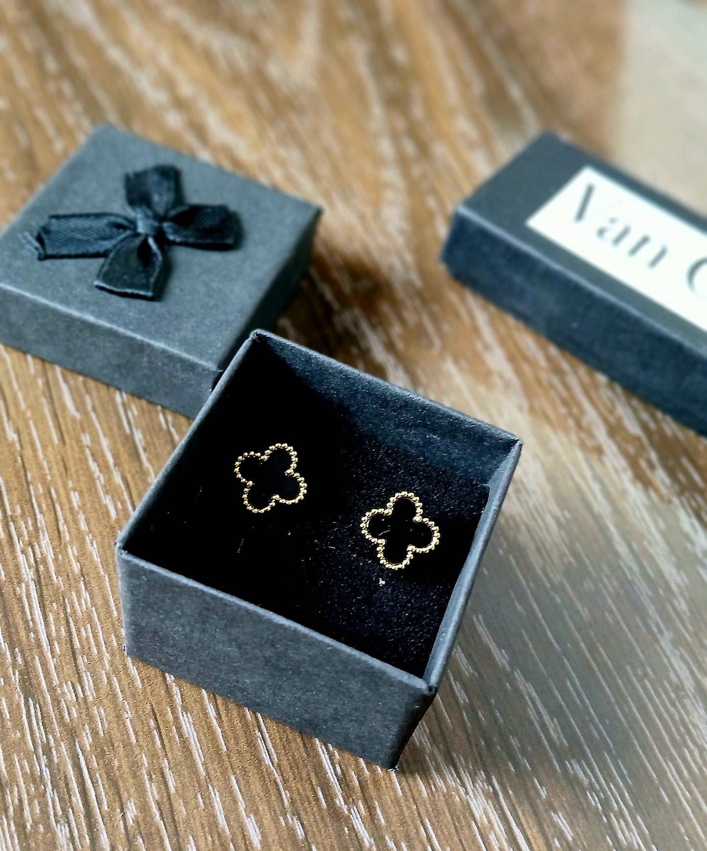 Clover Stud Earrings Gold Color