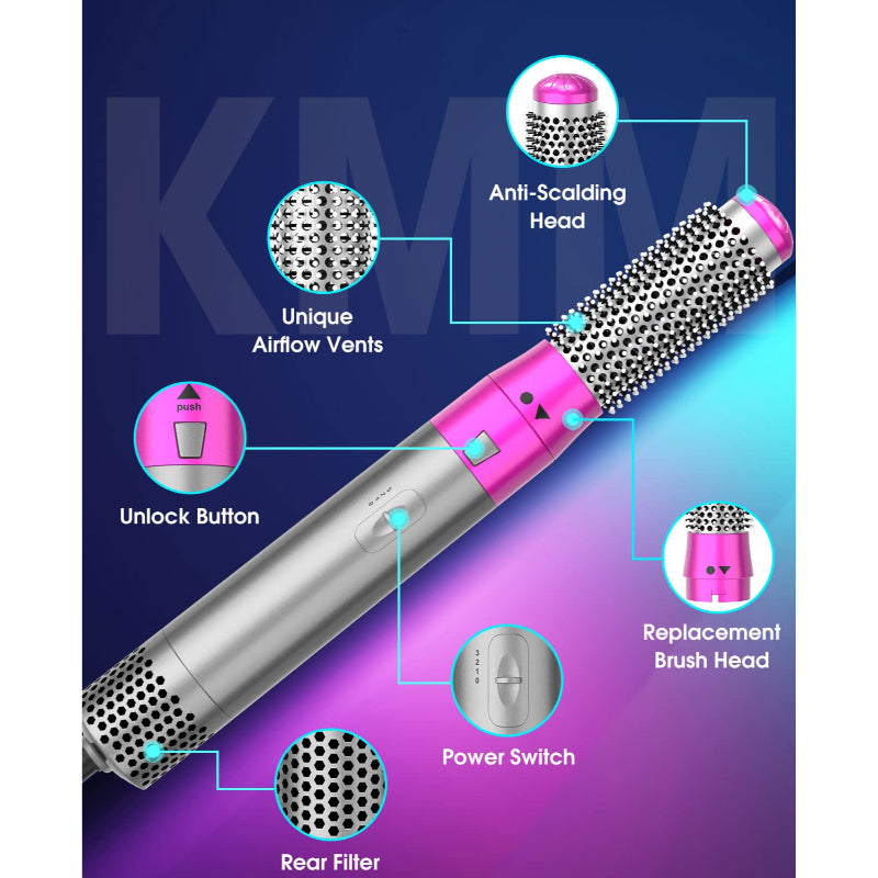 Electric Hair Brush, Curler, Blower, Straightener & Comb (5 in 1)