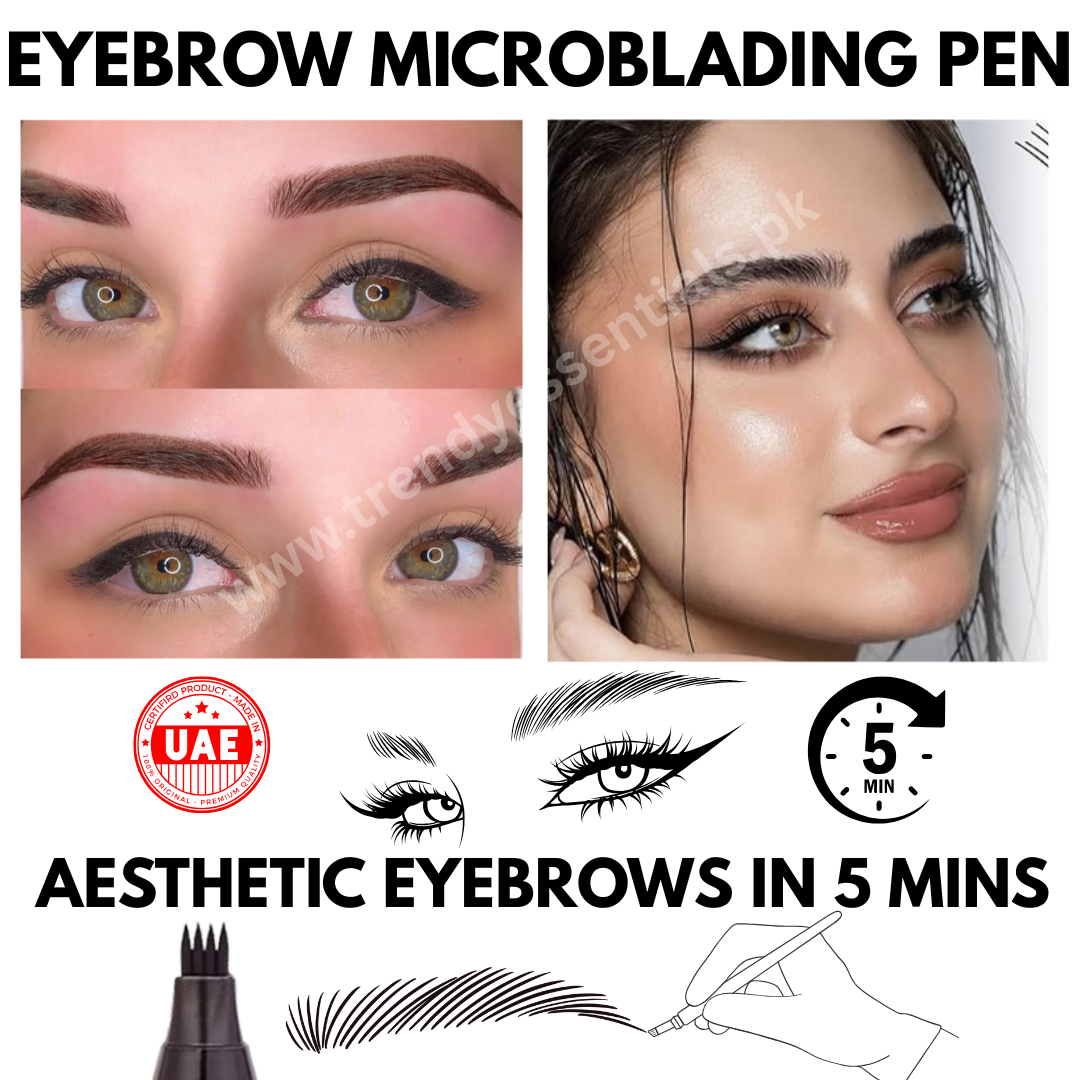 Brow & Hairline Filler Pad Stamp Kit with FREE Eyebrow Microblading Fork Pen