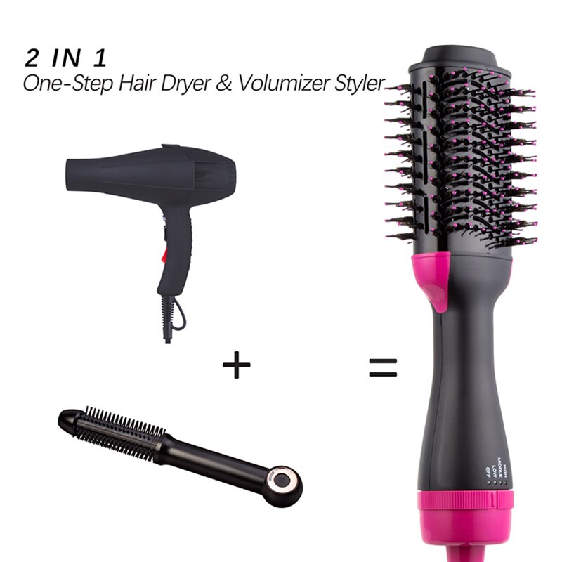 Hair Dryer And Volumizer Warm Air Fast Styling Straightener & Curls Styler
