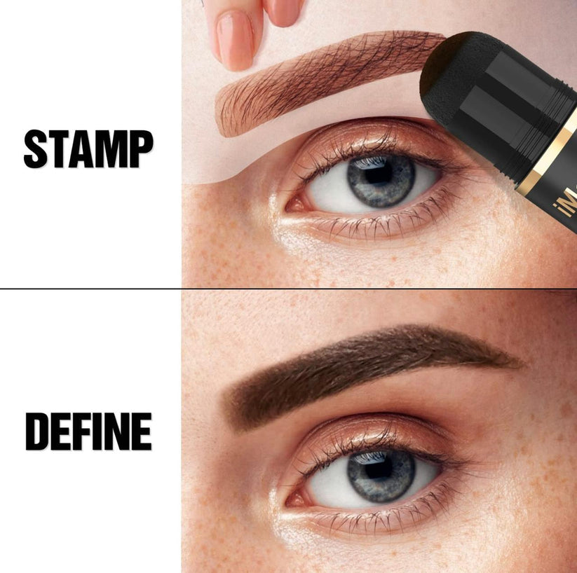 Brow & Hairline Filler Pad Stamp Kit with FREE Eyebrow Microblading Fork Pen