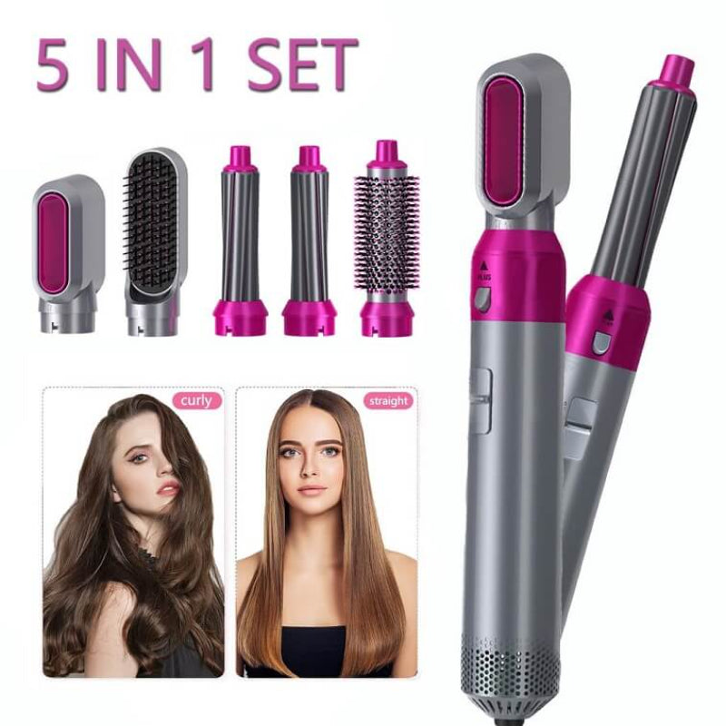 Electric Hair Brush, Curler, Blower, Straightener & Comb (5 in 1)
