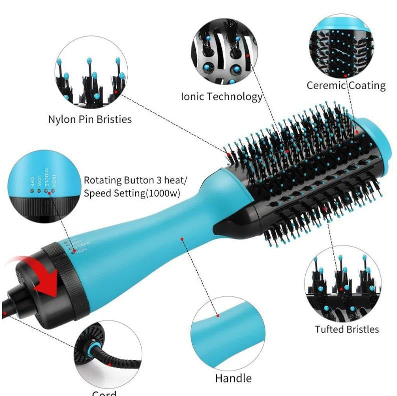 Hair Dryer And Volumizer Warm Air Fast Styling Straightener & Curls Styler