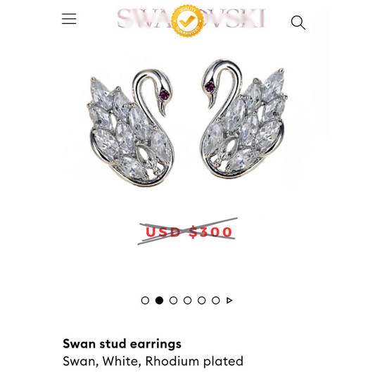 Swan Stud Earrings