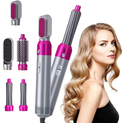 Electric Hair Brush, Curler, Blower, Straightener & Comb (5 in 1)