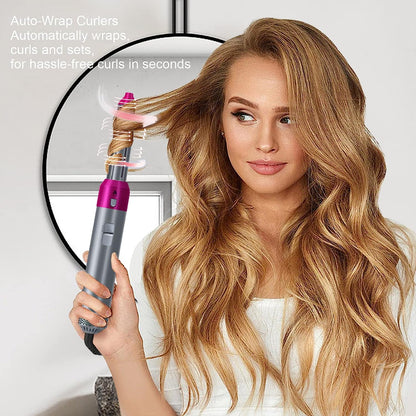 Electric Hair Brush, Curler, Blower, Straightener & Comb (5 in 1)