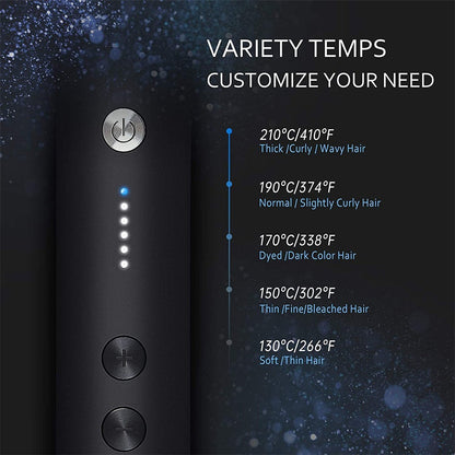 2 In 1 Ionic Straightener Brush With 3 Heat Levels Fast Ceramic Heating Anti-Scald Comb