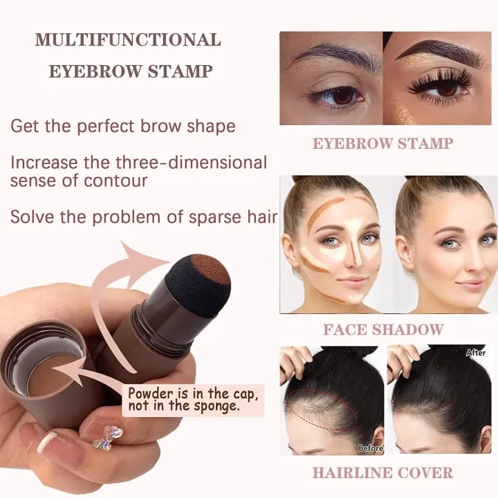 Brow & Hairline Filler Pad Stamp Kit with FREE Eyebrow Microblading Fork Pen