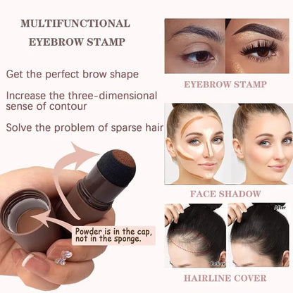 Brow & Hairline Filler Pad Stamp Kit with FREE Eyebrow Microblading Fork Pen