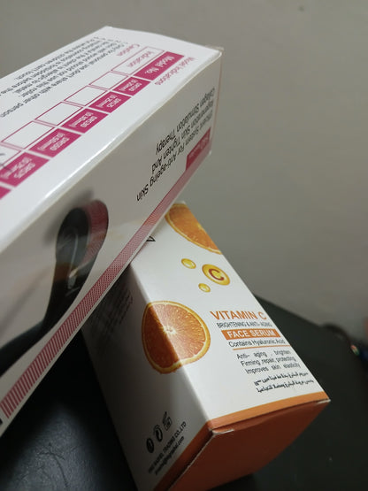 Microneedling Tool (100% Original Titanium 540 Microneedles) + FREE Vitamin C Serum (Premium & Organic)