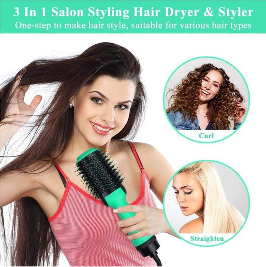 Hair Dryer And Volumizer Warm Air Fast Styling Straightener & Curls Styler
