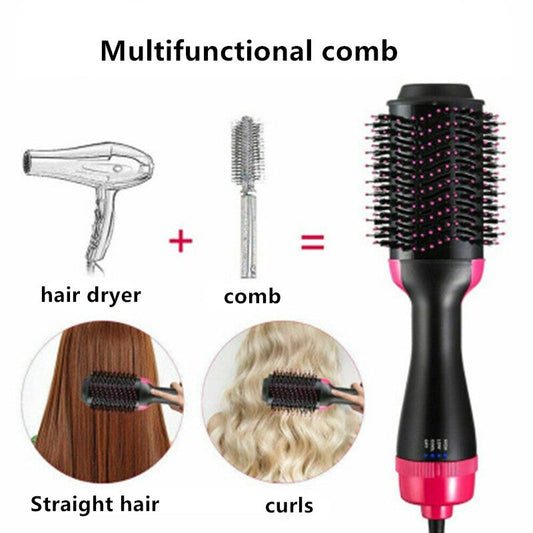 Hair Dryer And Volumizer Warm Air Fast Styling Straightener & Curls Styler