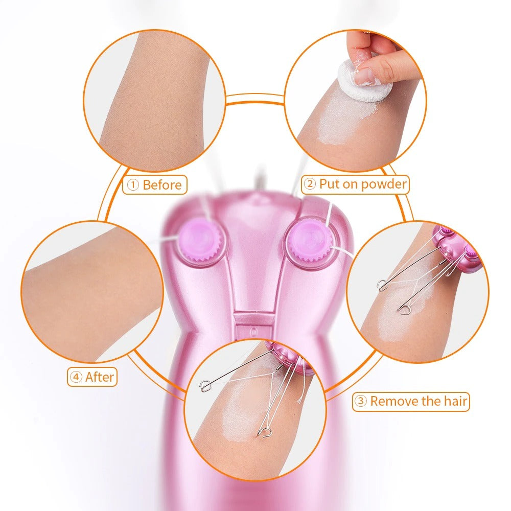 Threading Tool For Facial Hair Removal / Electric Epilator Threader For Face
