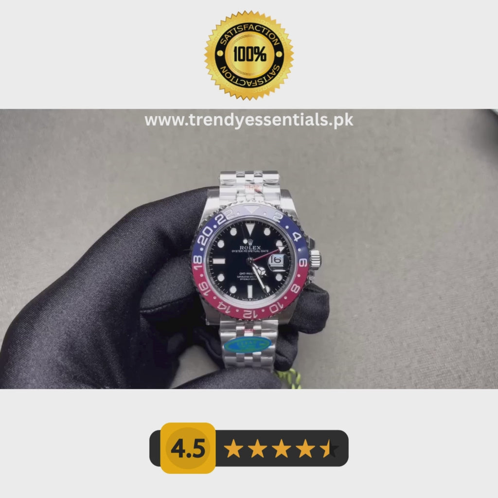 RX GMT II Silver Black with Red & Blue Dial