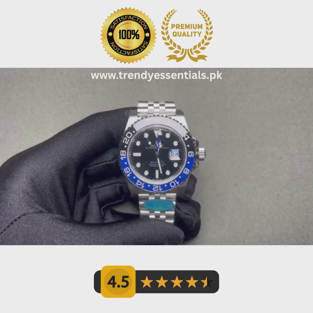 RX GMT II Silver Black with Blue & Black Dial