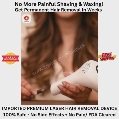 Premium Laser Hair Removal Device Auto Mode + Skin Rejuvenation + Cooling Effect with Warranty